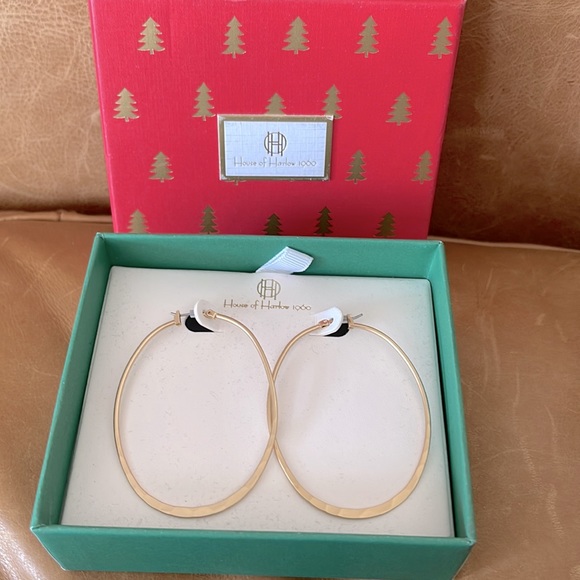 House of Harlow 1960 hoops. Gold tone - Picture 2 of 3